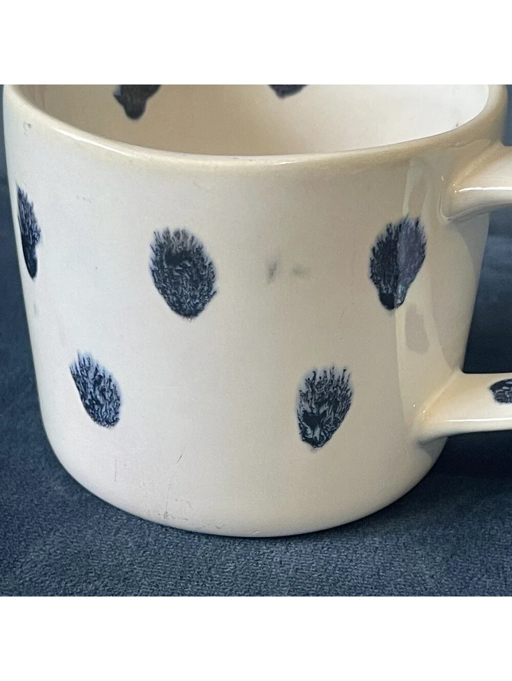 Anthropologie Coffee Mug Tea Cup Peeping Puppy Dog Figural Figurine Inside